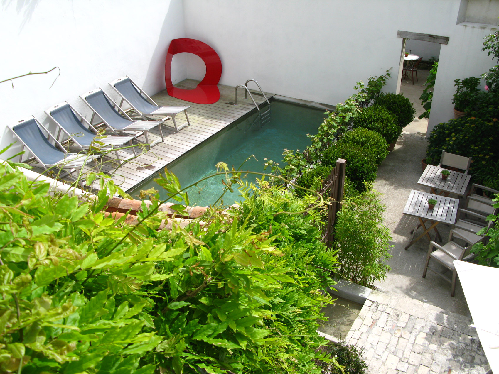 Terrace and pool in Ars en Ré - Hotel Le Senechal